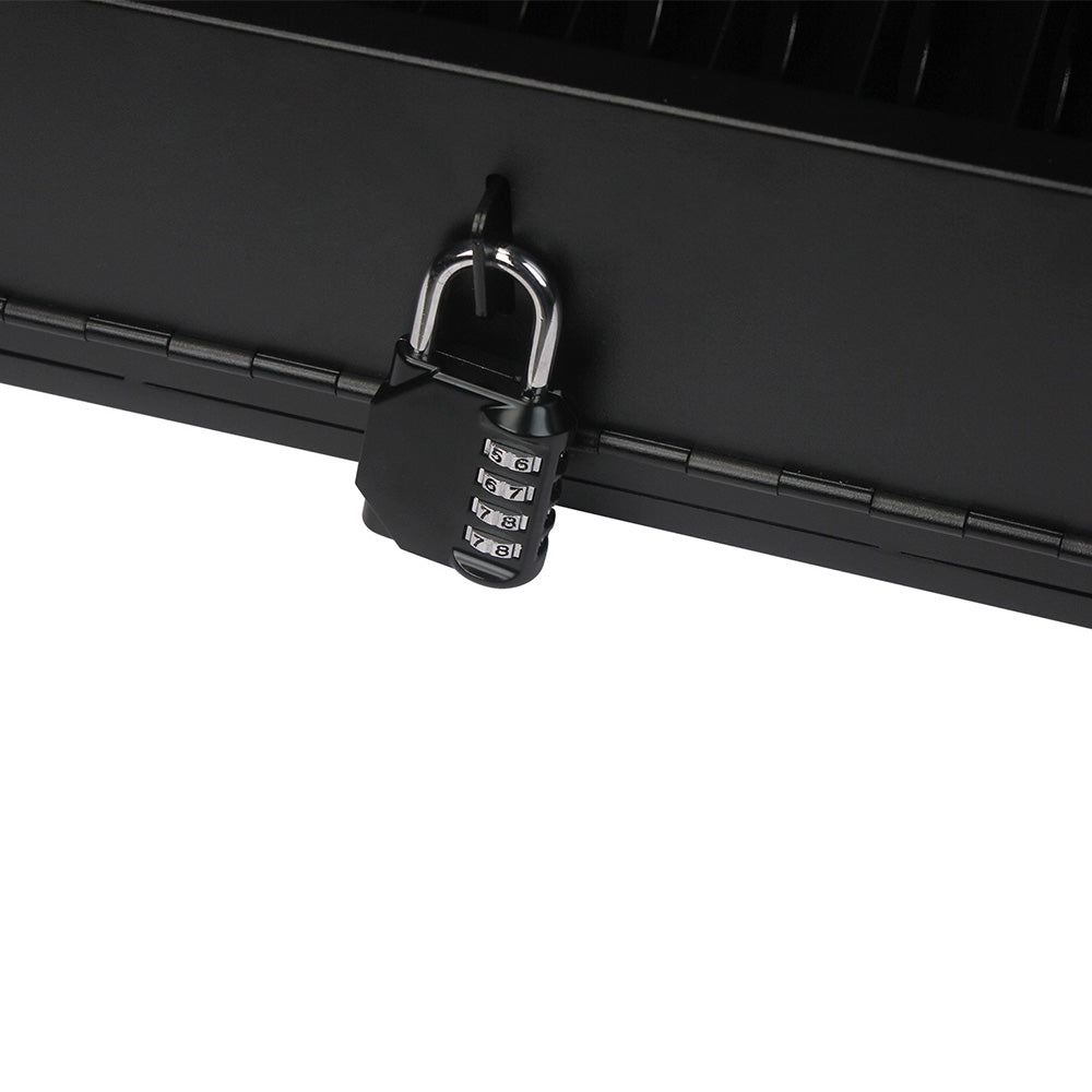 16-Bay Laptop/Chromebook Charging Cabinet with Lock - Black