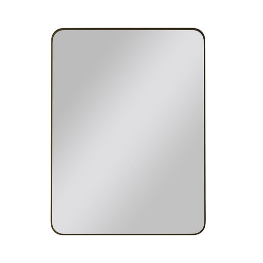 30x40 Inch Rectangular Metal Framed Wall Mirror -  Black