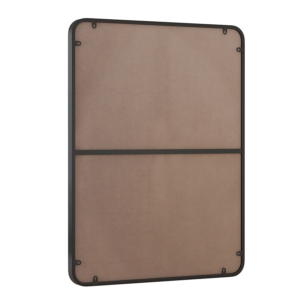 30x40 Inch Rectangular Metal Framed Wall Mirror -  Black