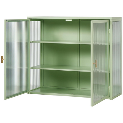 Modern Wall Cabinet with Three-tier Storage