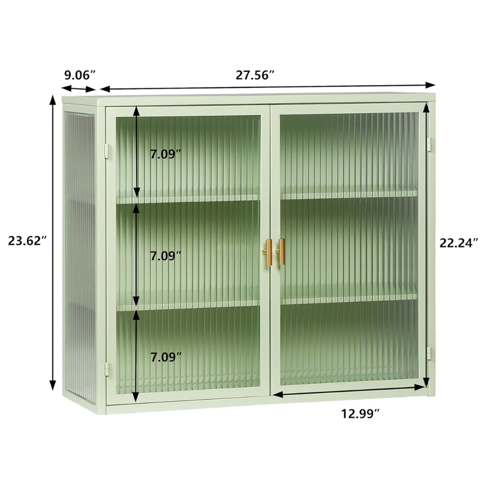 Modern Wall Cabinet with Three-tier Storage