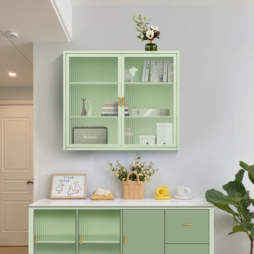 Modern Wall Cabinet with Three-tier Storage