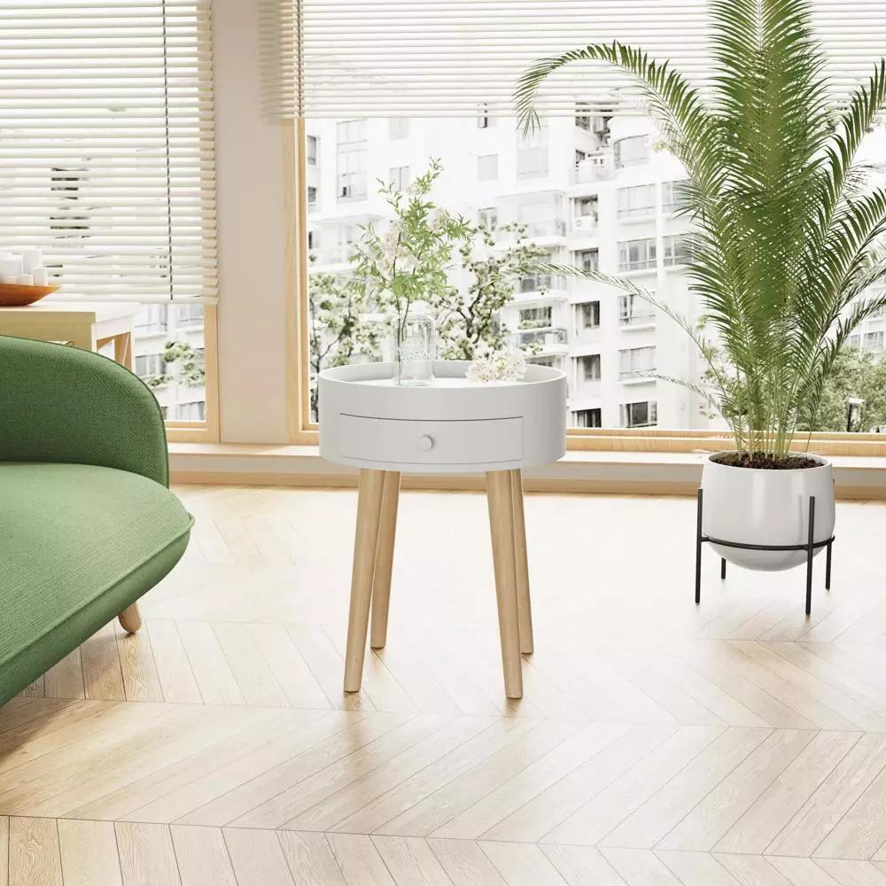 18-Inch Storage Drawer Bedside Table