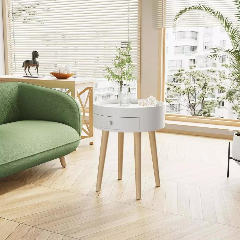 18-Inch Storage Drawer Bedside Table