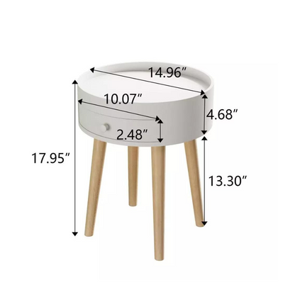 18-Inch Storage Drawer Bedside Table
