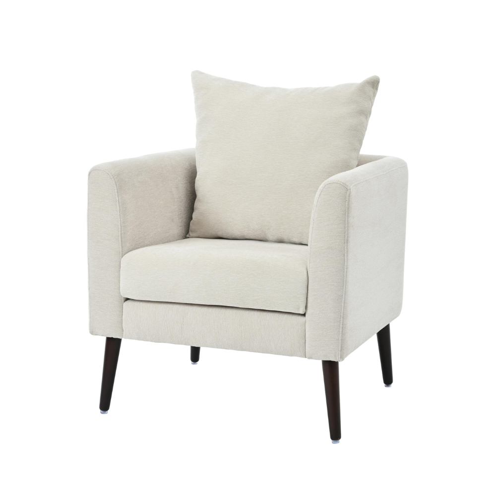 Stylish Chenille Upholstered Barrel Chair