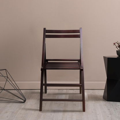 Set of 4 Cherry Wood Folding Chairs