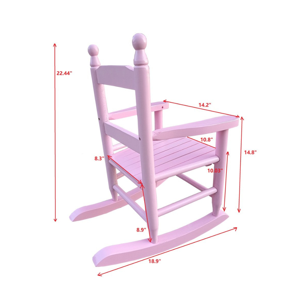 Light Pink Kids' Rocking Chair Indoor Outdoor