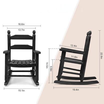 Kids' Rocking Oak Chair Indoor Outdoor