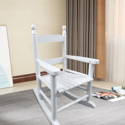 Indoor Outdoor Kids' White Rocking Chair