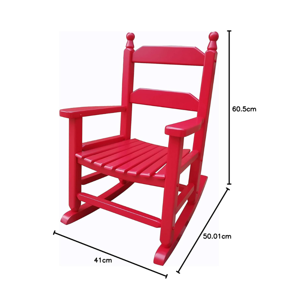 Rose Red Children's Rocking Chair