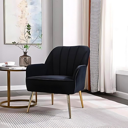 Modern Mid Century Chair velvet Sherpa Armchair for Living Room Bedroom Office Easy Assemble