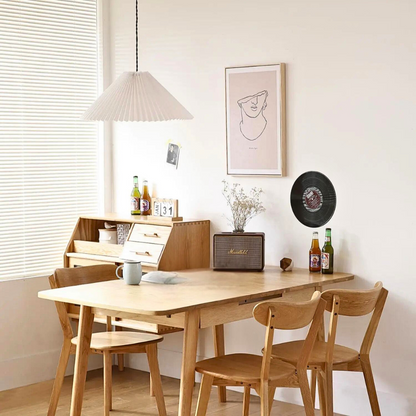 Premium Oak Wooden Dining Chair with Natural Finish
