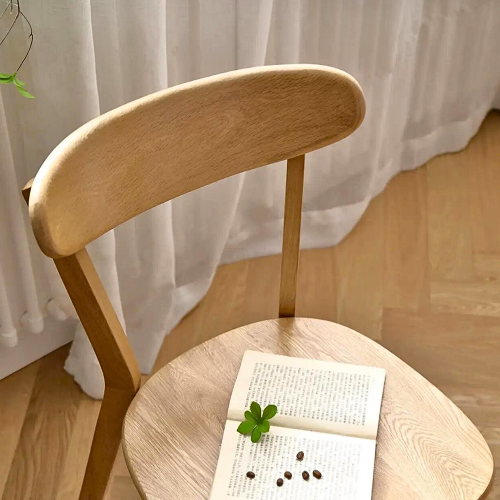 Premium Oak Wooden Dining Chair with Natural Finish