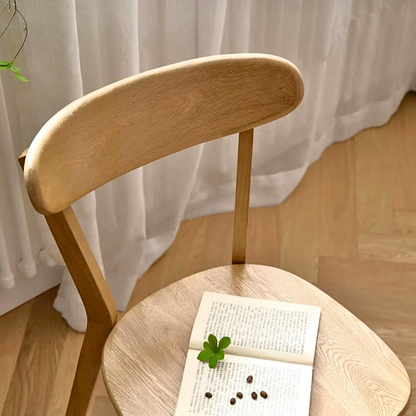 Premium Oak Wooden Dining Chair with Natural Finish