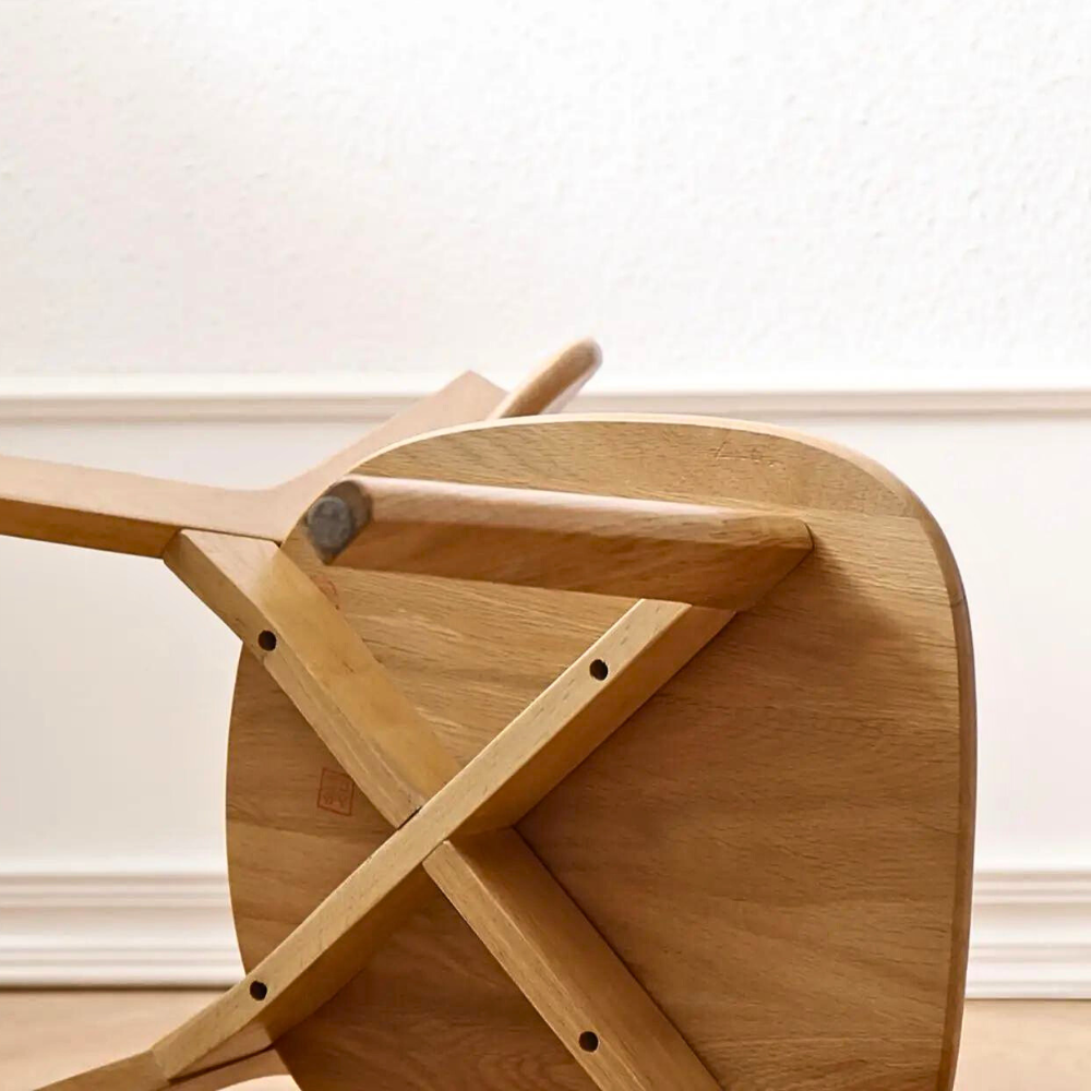 Premium Oak Wooden Dining Chair with Natural Finish