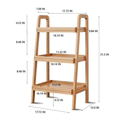3-Tier Wood Shoe Rack and Storage Bench