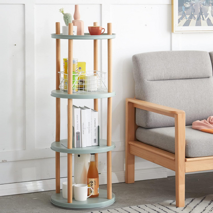 360° Rotating Bookshelf with Large-Capacity Storage