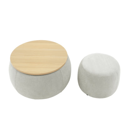 Multi Functional Round Storage Ottoman