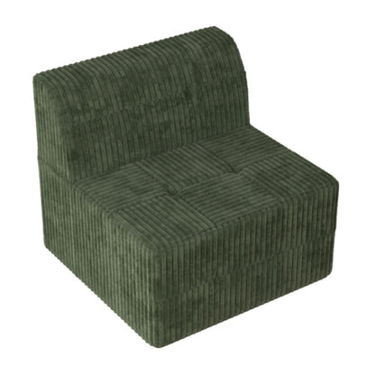 Green Compressed Sectional Sofa with Modern Minimalist Style