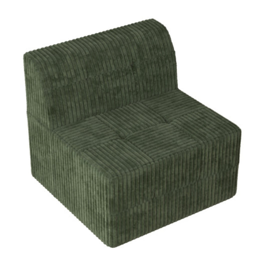 Green Compressed Sectional Sofa with Modern Minimalist Style