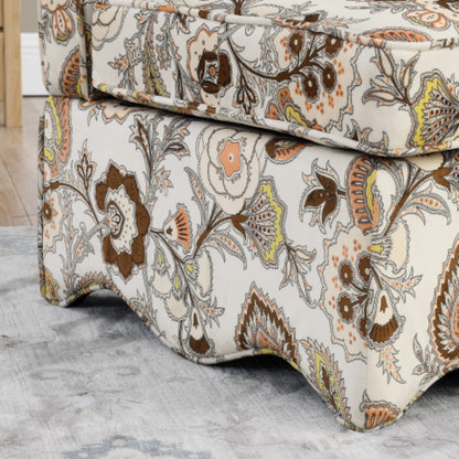 Flannel Dining Chair with Soft Seat Cushion and Backrest