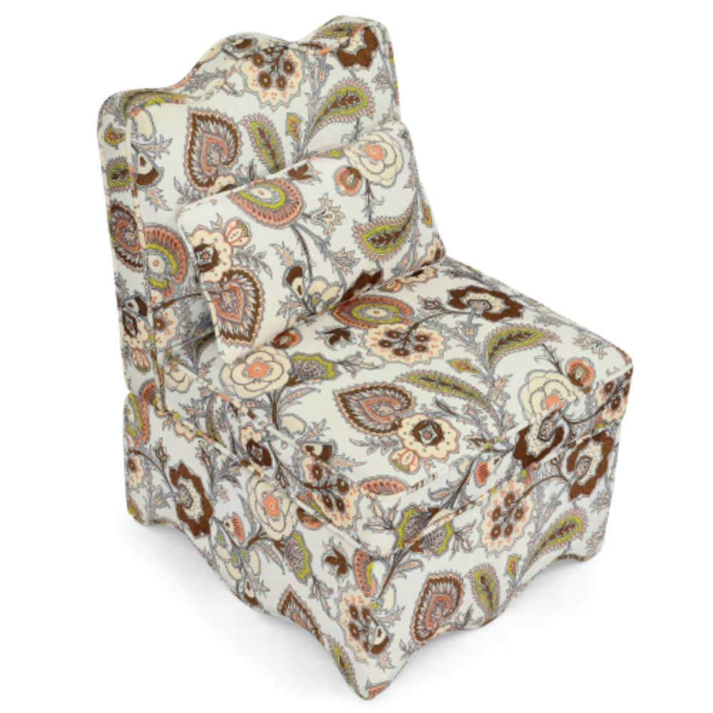 Flannel Dining Chair with Soft Seat Cushion and Backrest