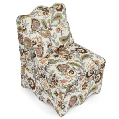 Flannel Dining Chair with Soft Seat Cushion and Backrest