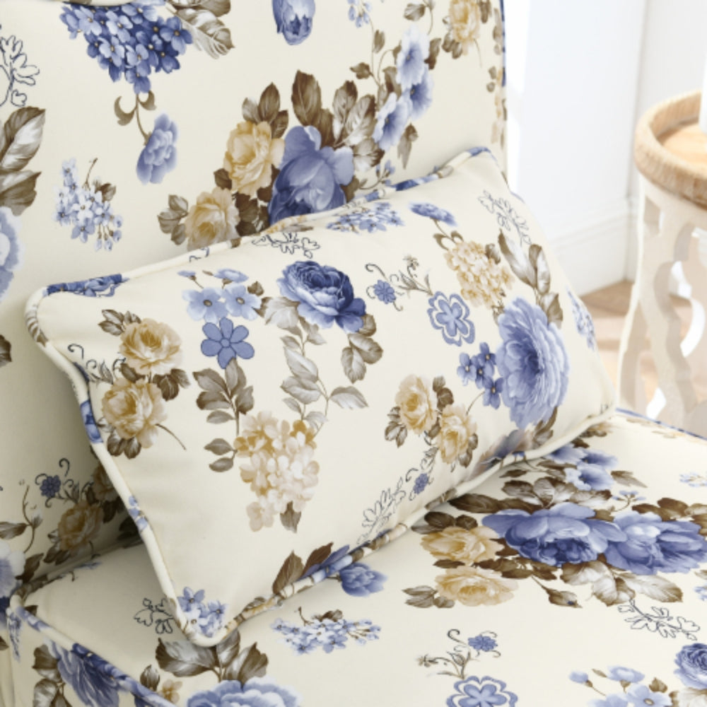 Single Flannel Dining Chair with Soft Cushion and Backrest