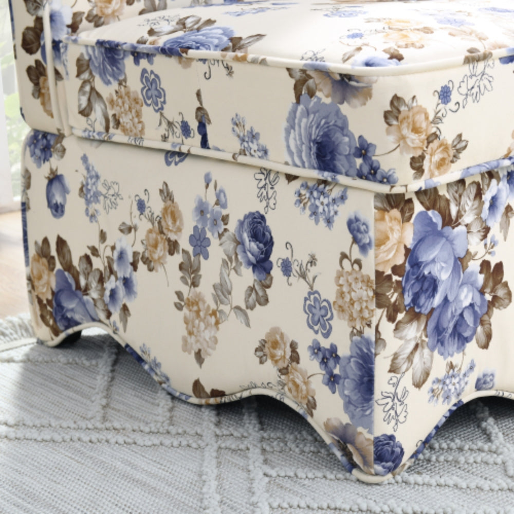Single Flannel Dining Chair with Soft Cushion and Backrest