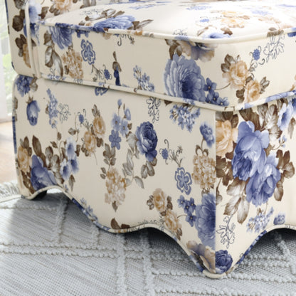 Single Flannel Dining Chair with Soft Cushion and Backrest
