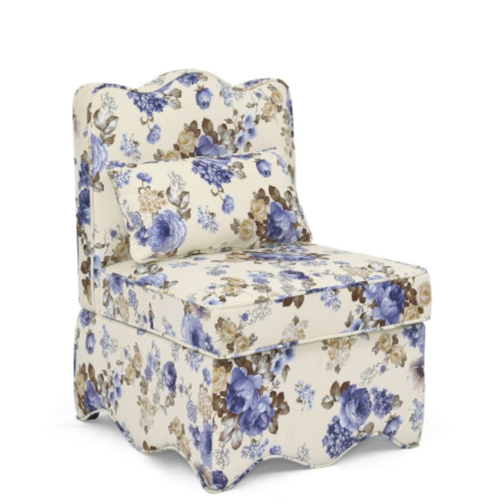 Single Flannel Dining Chair with Soft Cushion and Backrest