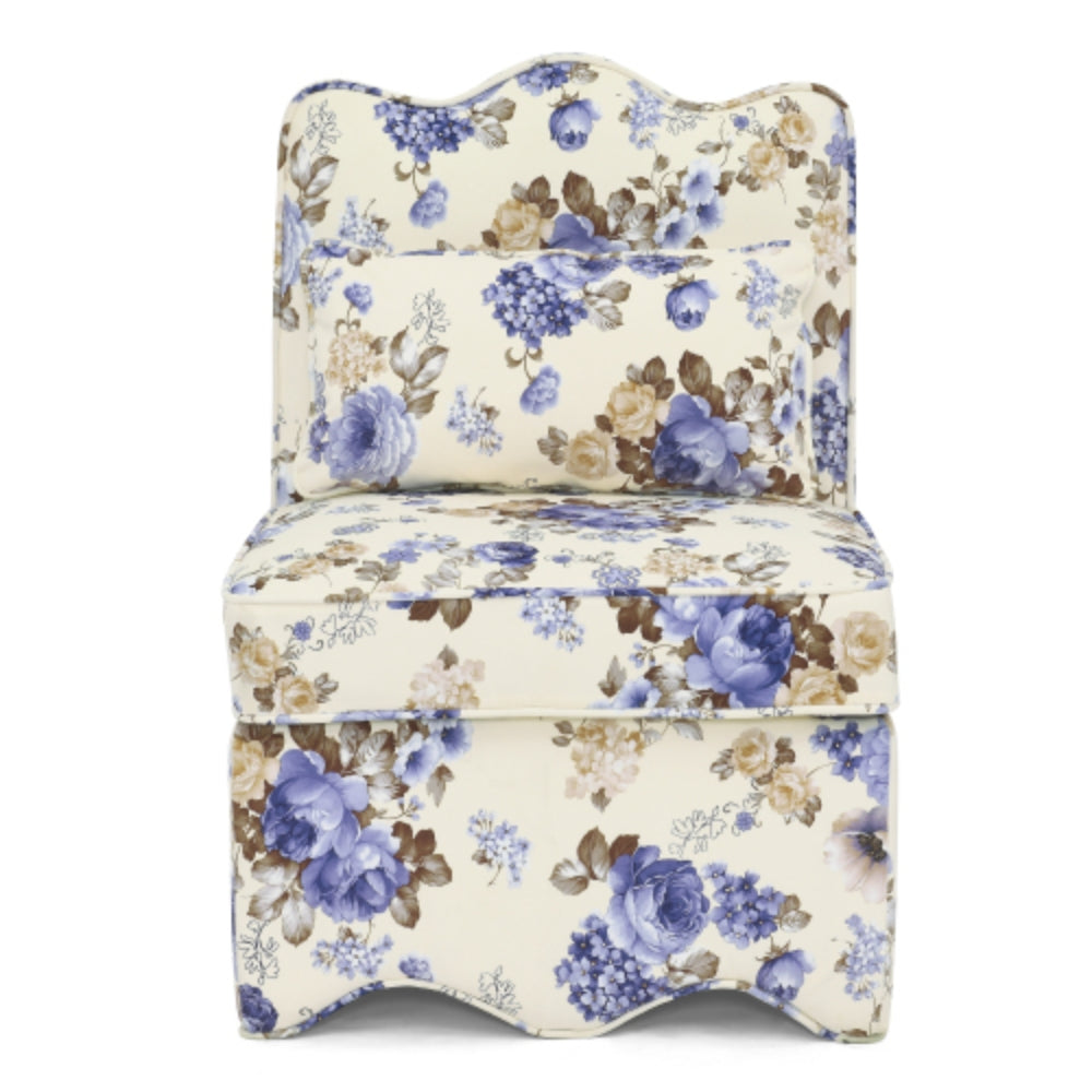 Single Flannel Dining Chair with Soft Cushion and Backrest