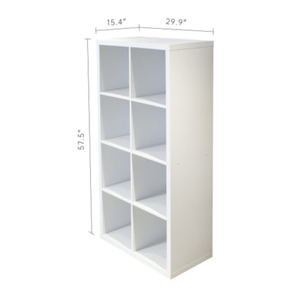 8 Cube Organizer Storage with Open Back Shelves