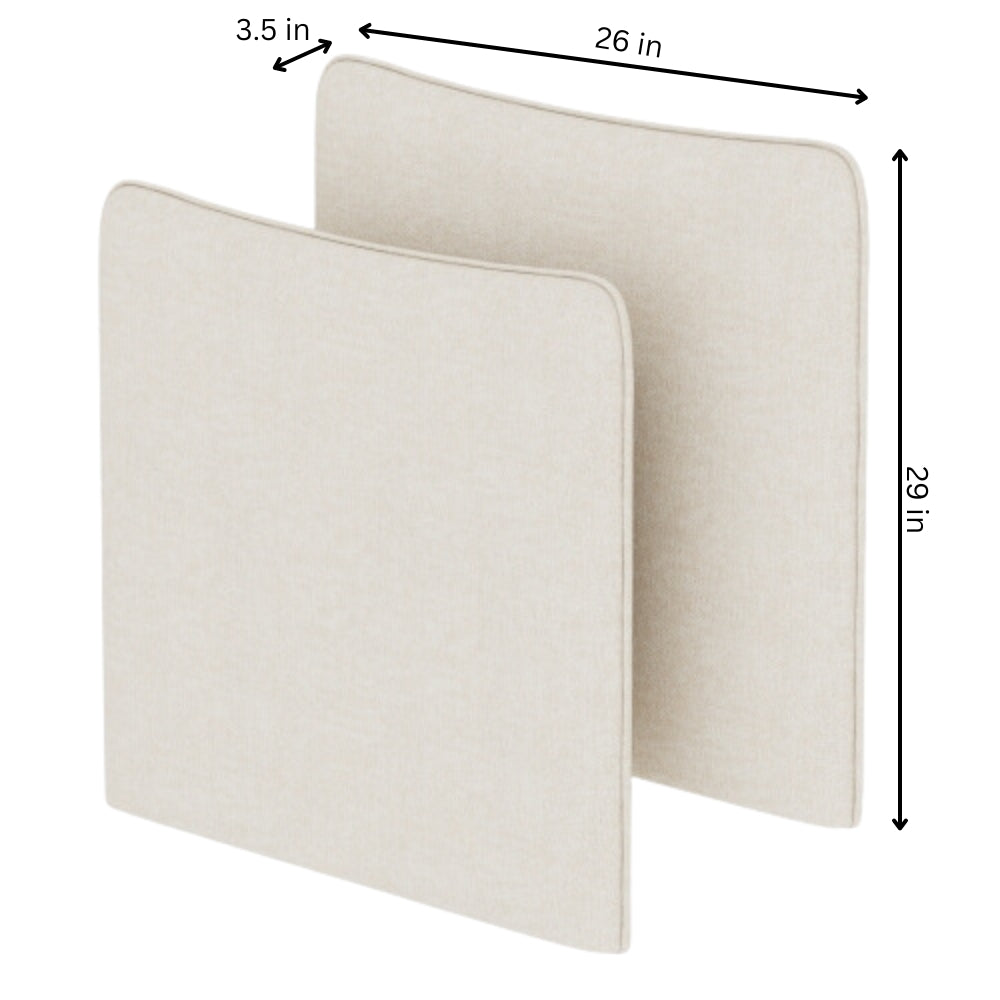 Beige Modular Sofa Side Armrests for Sectional Couch