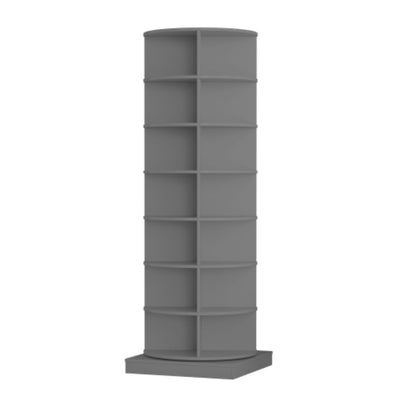 360 Degree Rotating Shoe Cabinet Grey Finish