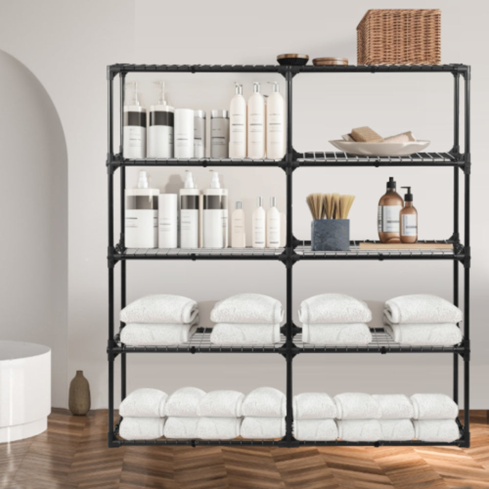 5 Tier Wire Rack with Cover 2 Pack