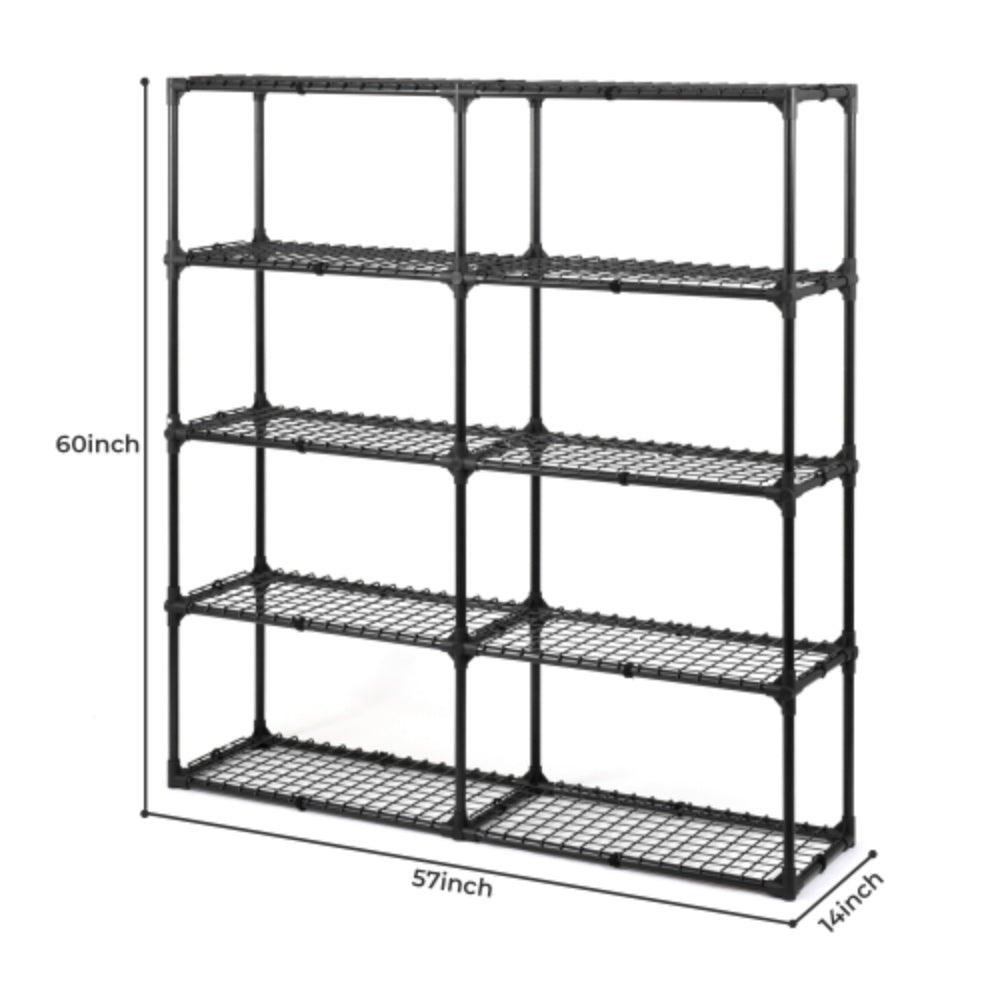 5 Tier Wire Rack with Cover 2 Pack