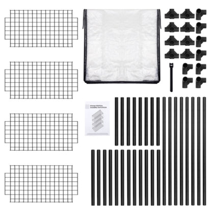 4 Tier Wire Rack with Cover 1 Pack