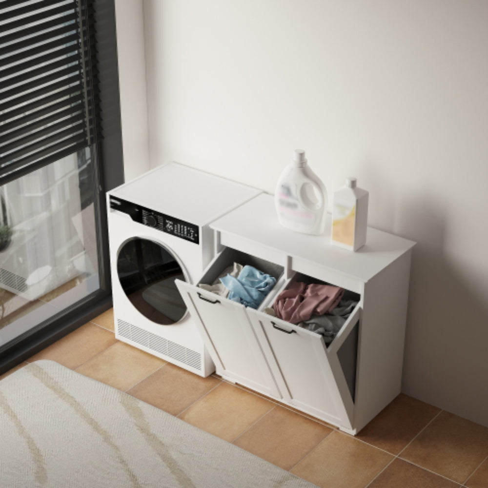 2 in 1 Laundry Cabinet with Removable Liner Bags