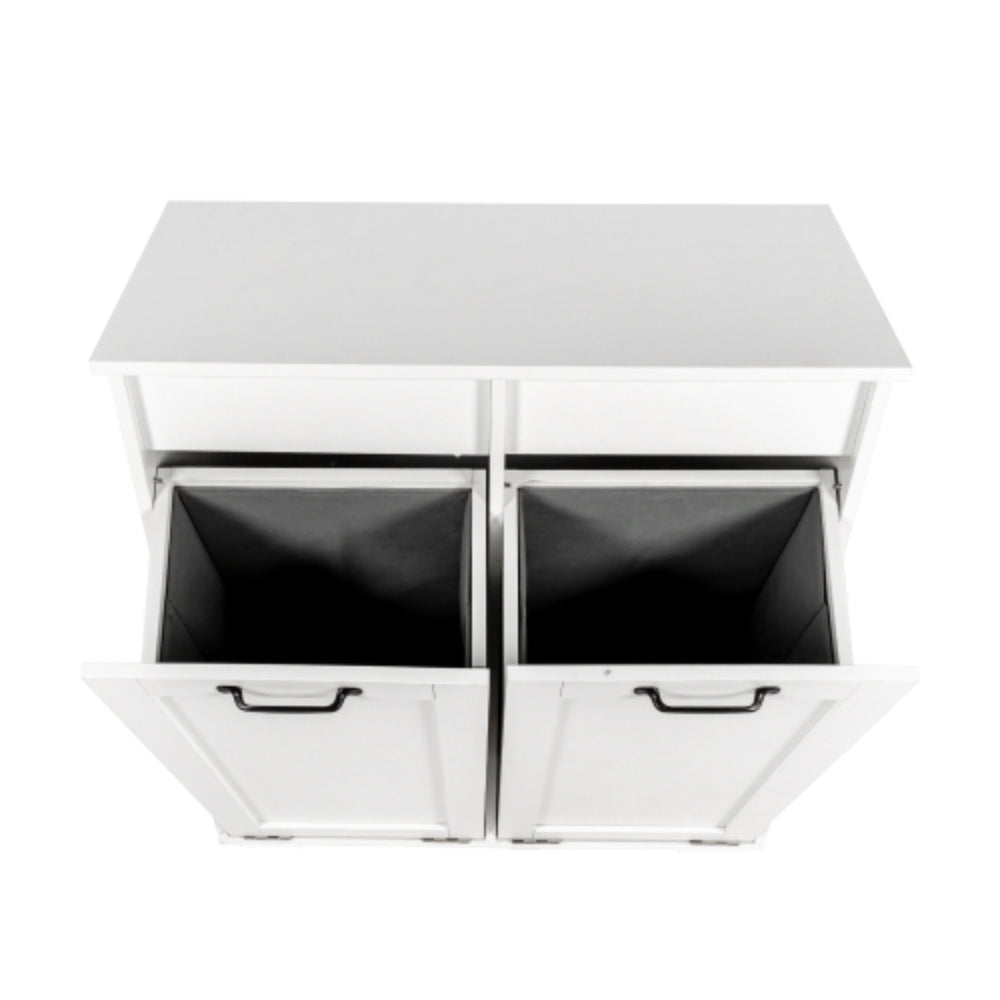 2 in 1 Laundry Cabinet with Removable Liner Bags