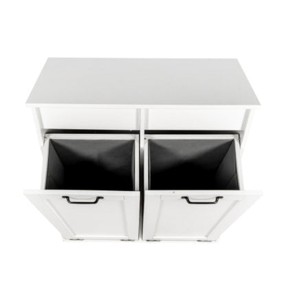 2 in 1 Laundry Cabinet with Removable Liner Bags