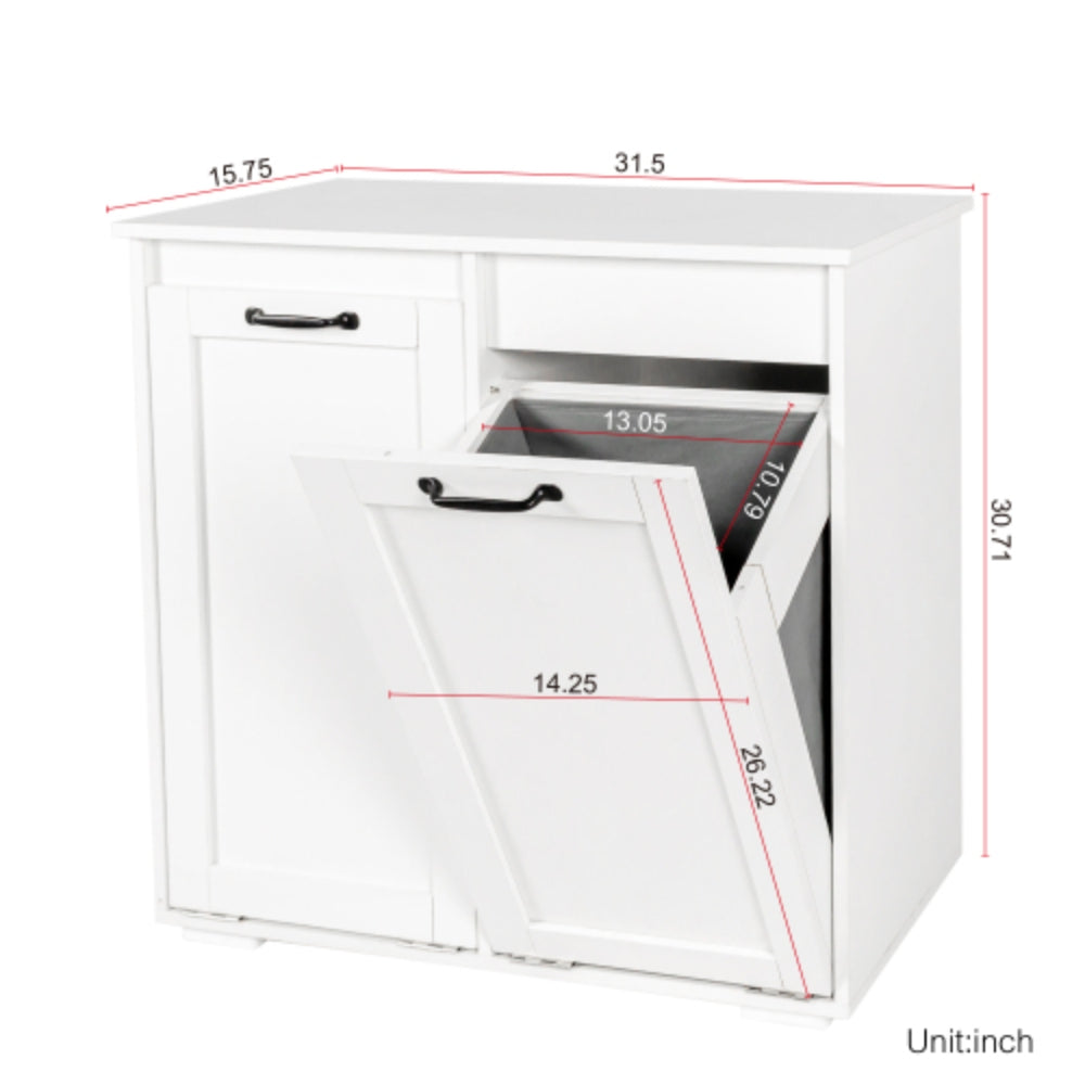 2 in 1 Laundry Cabinet with Removable Liner Bags