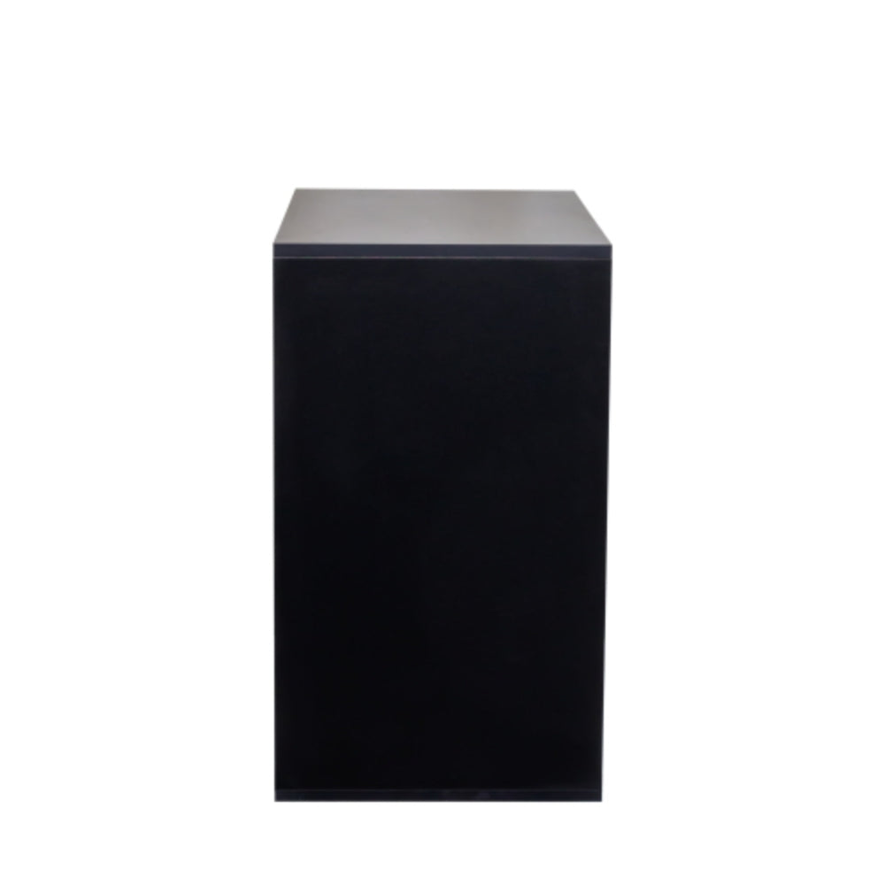 4 Tier RGB LED Shoe Box with Glass Door in Black