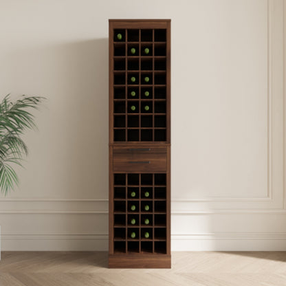 Modern Brown Walnut Wine Bar Cabinet
