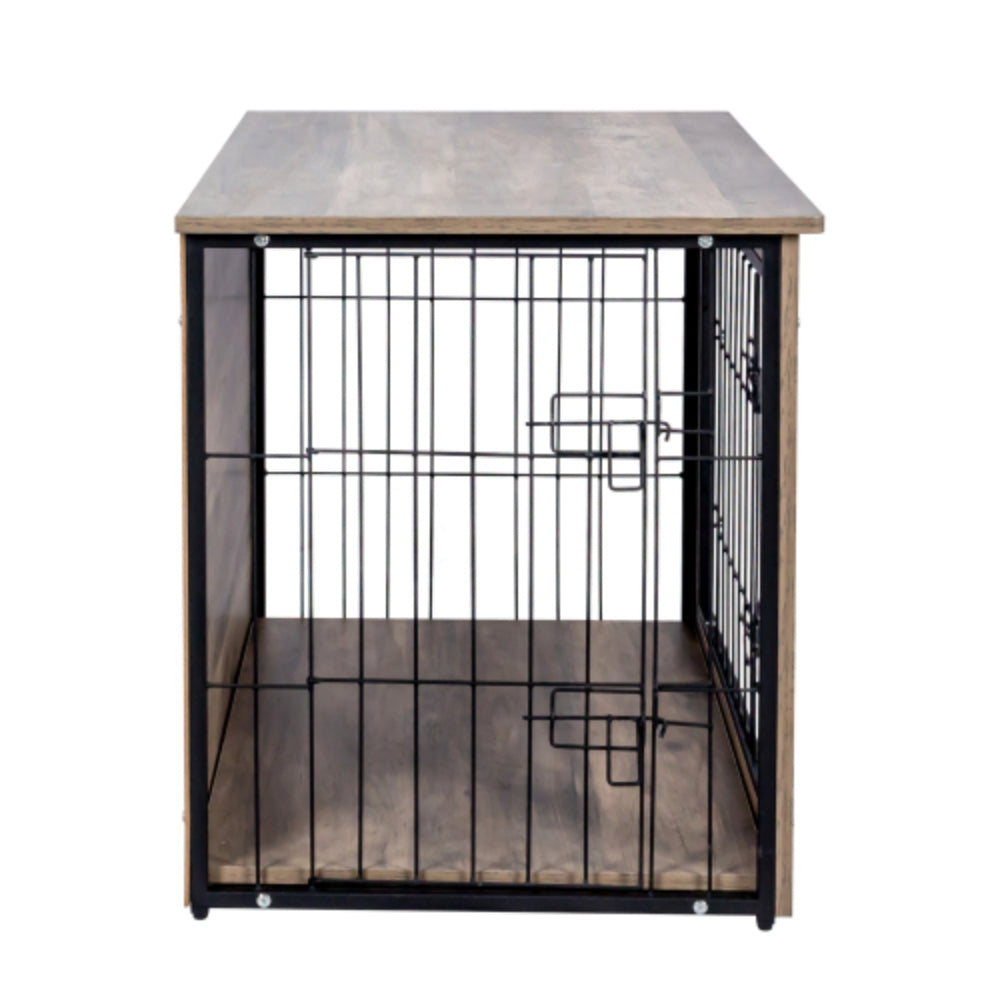 Medium Wooden Dog Crate with Double Doors