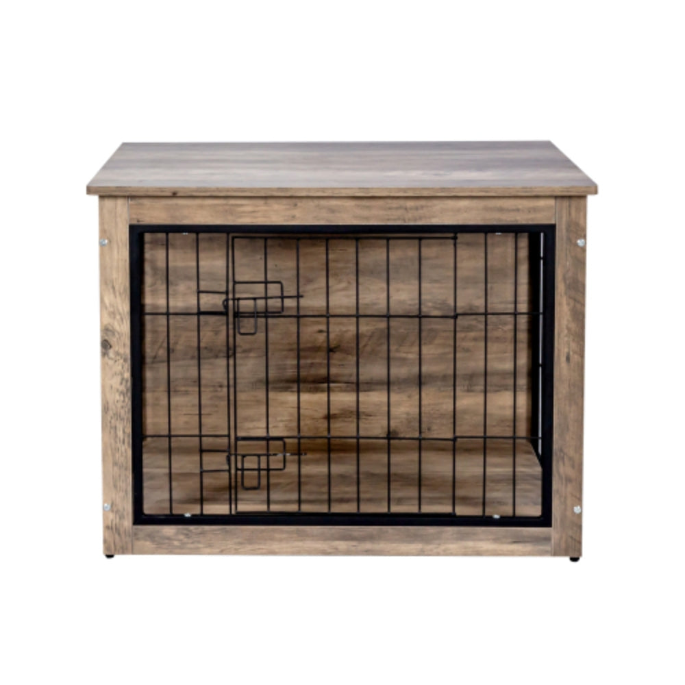 Medium Wooden Dog Crate with Double Doors