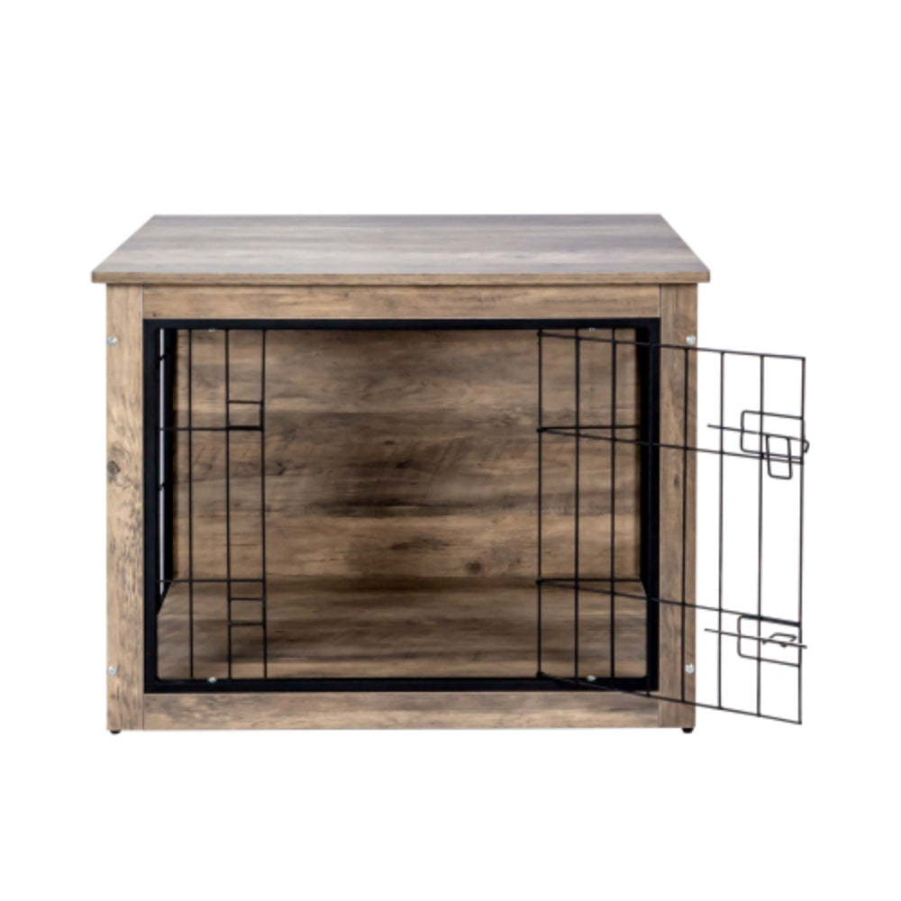 Medium Wooden Dog Crate with Double Doors