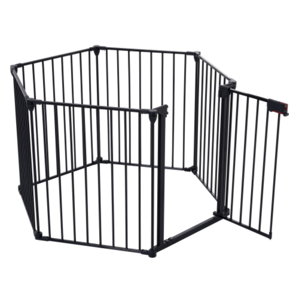 150 inch Adjustable Play Yard with 6 Panels for Safety