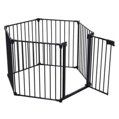 150 inch Adjustable Play Yard with 6 Panels for Safety